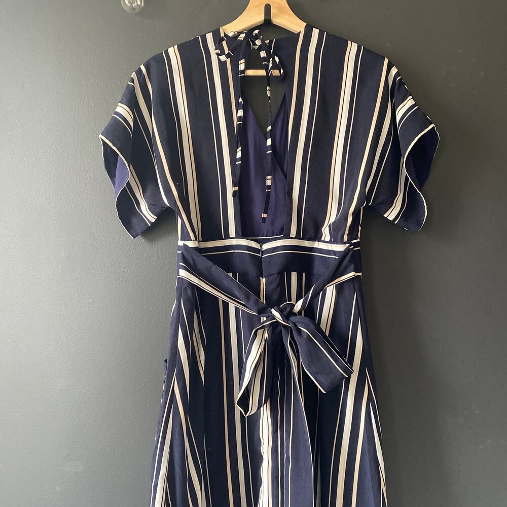 One One Six Striped Short Sleeve Midi Dress Size Small - Picture 7 of 12